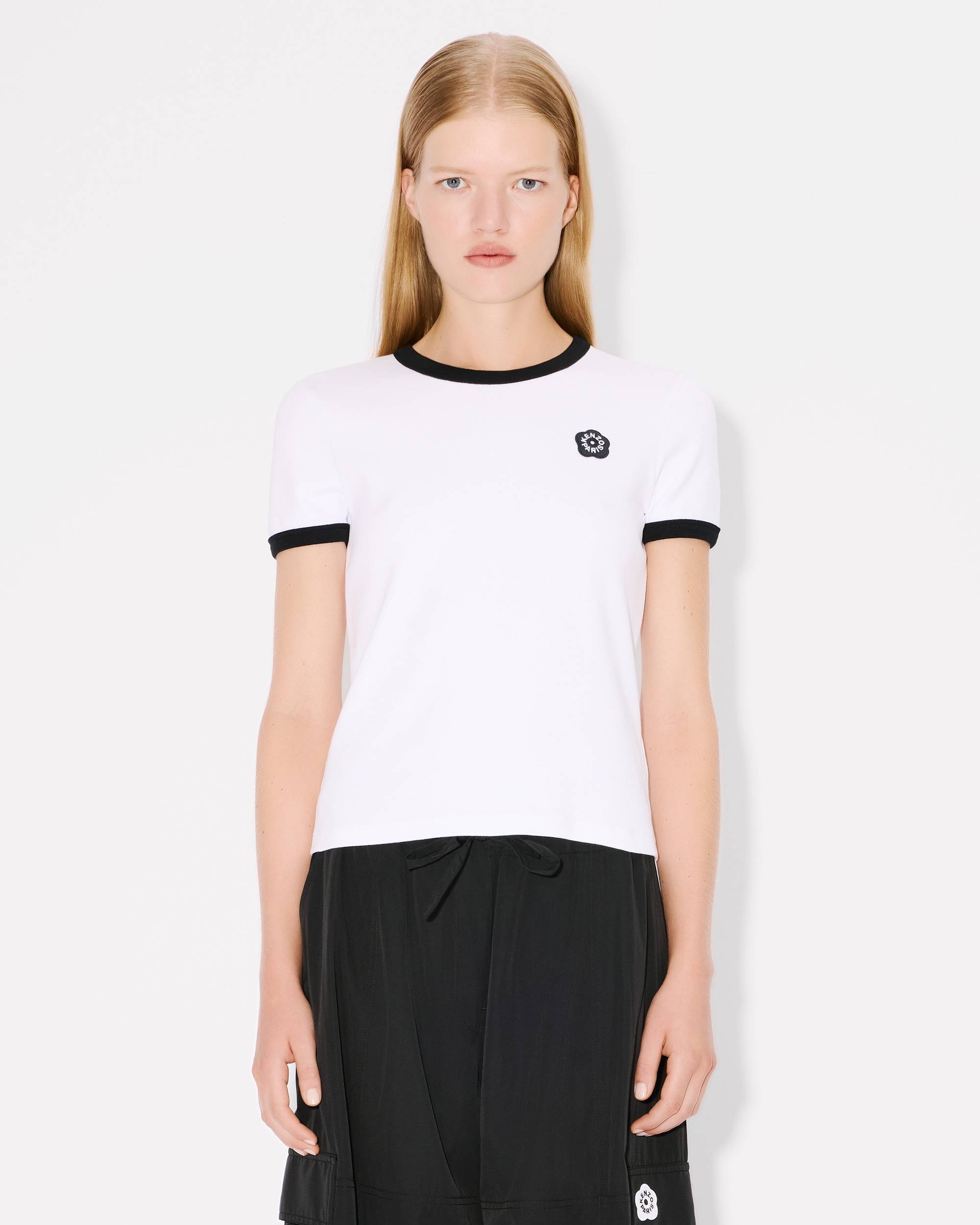 'Boke Flower 2.0' embroidered rib T-shirt - 3