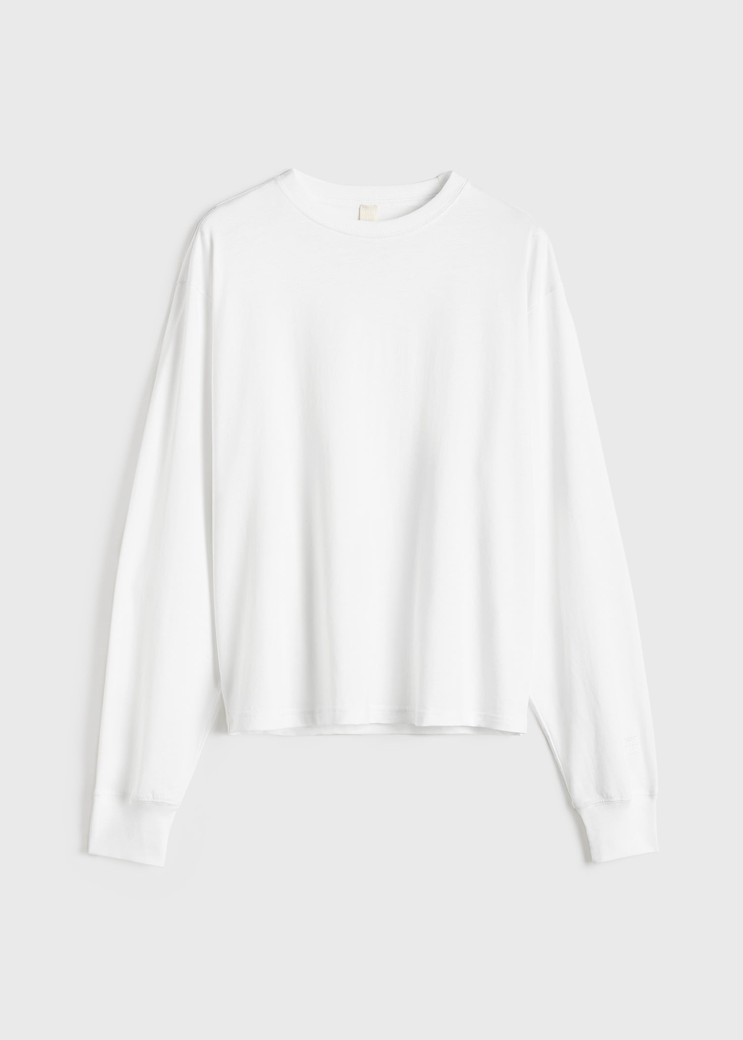 Long-sleeve jersey tee white - 1