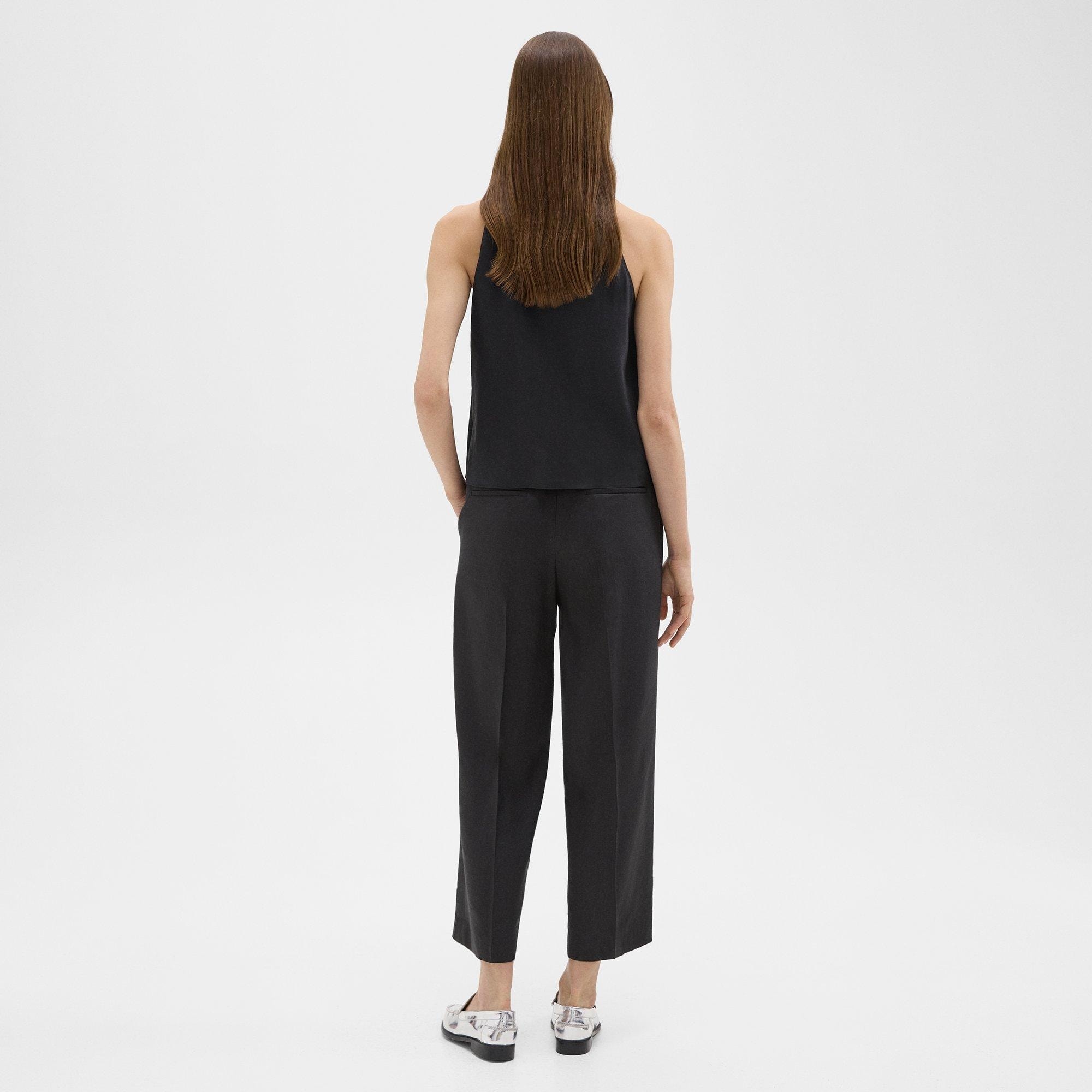 Straight Pull-On Pant in Linen-Viscose - 4