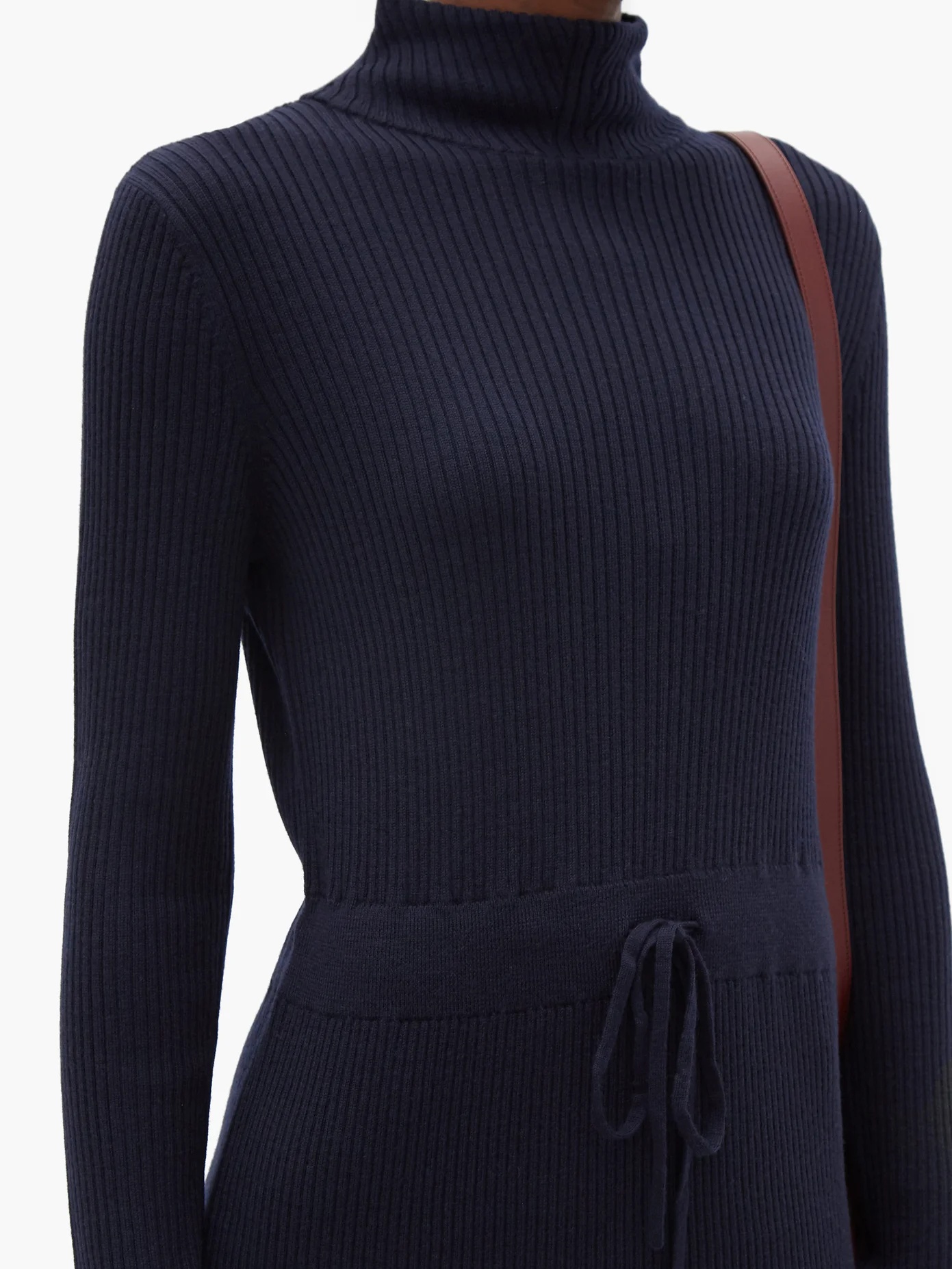 Alma roll-neck merino-wool knitted dress - 3