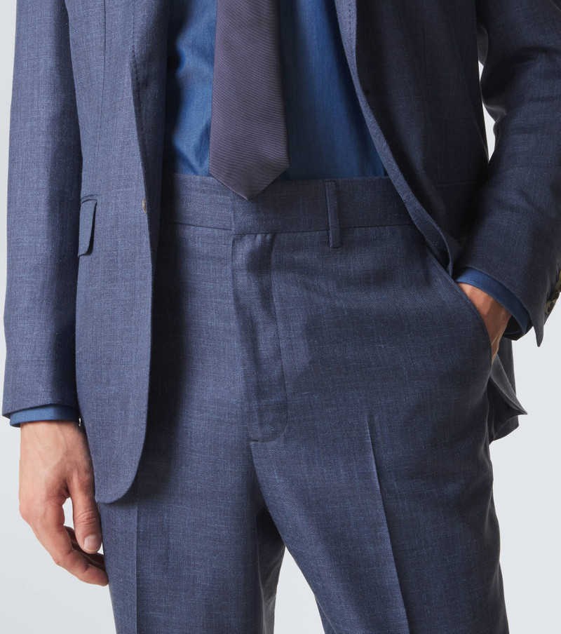 Wool, silk, and linen suit pants 5
