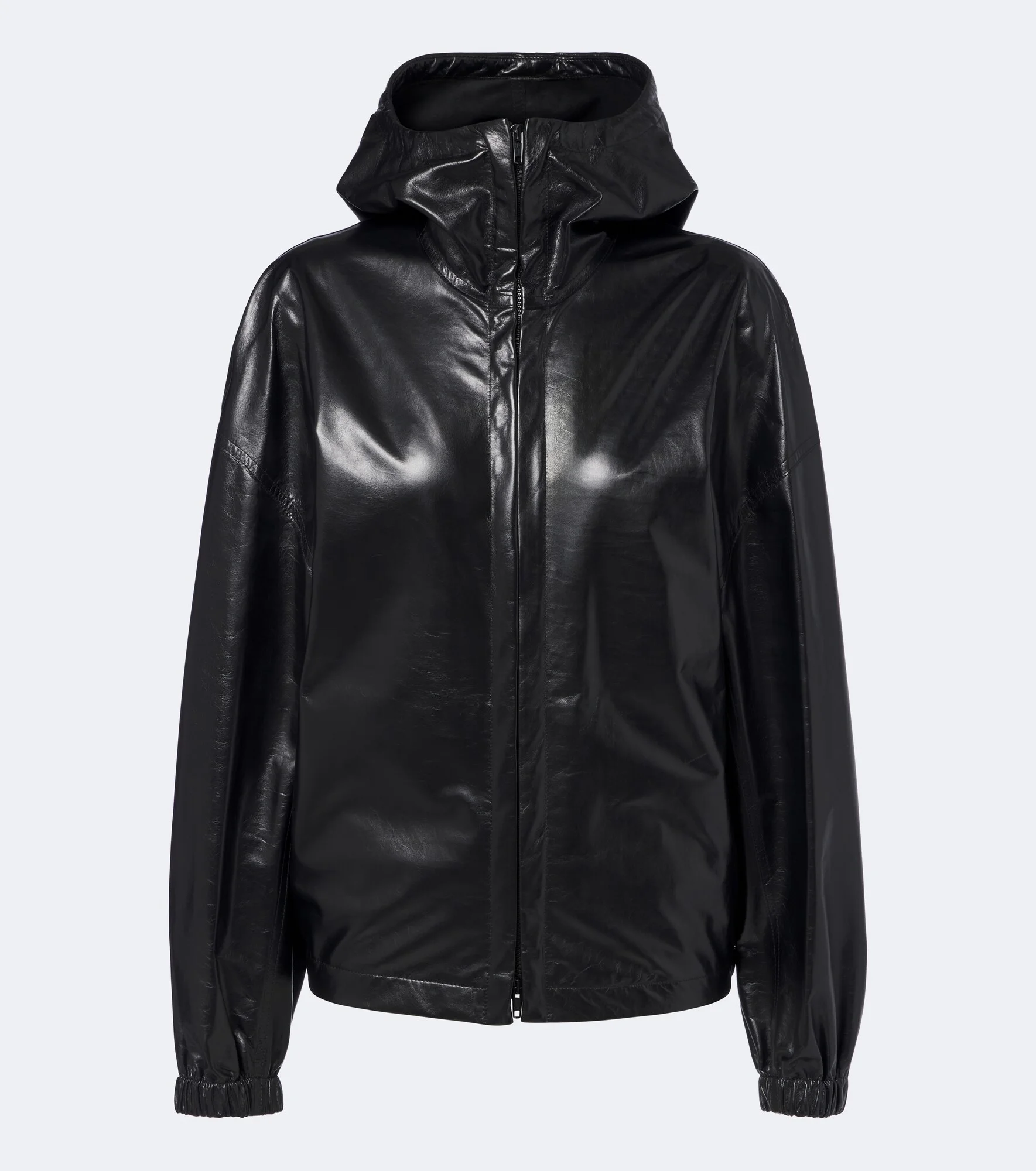 Hooded leather jacket - 1