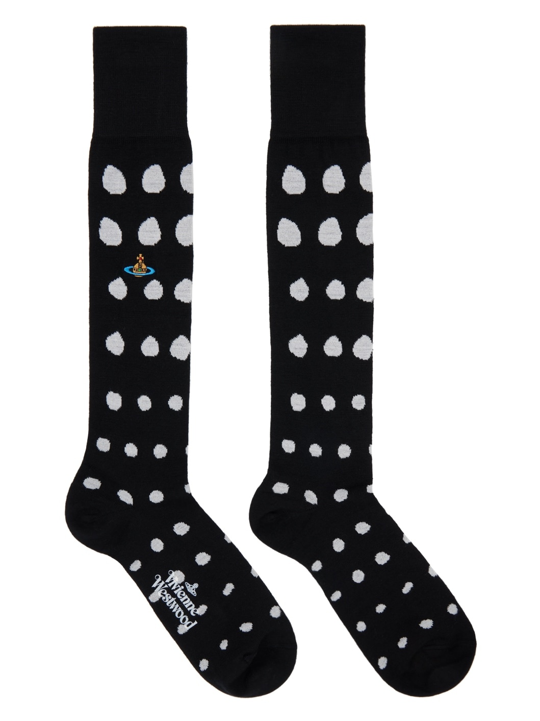 Black Dots High Socks - 1