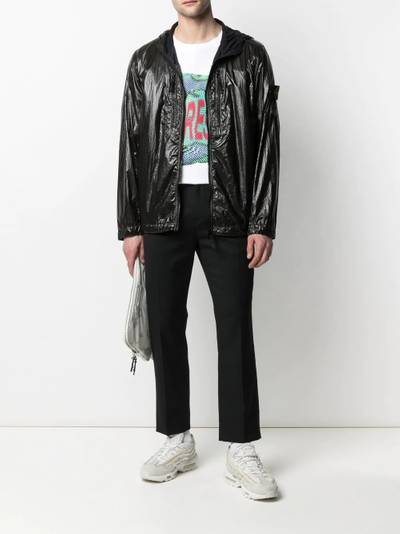 Stone Island high-shine zipped jacket outlook