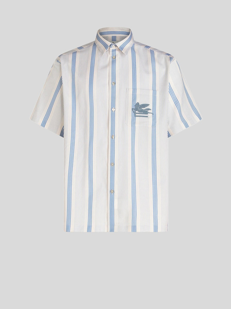 SHORT-SLEEVED STRIPED SHIRT - 1