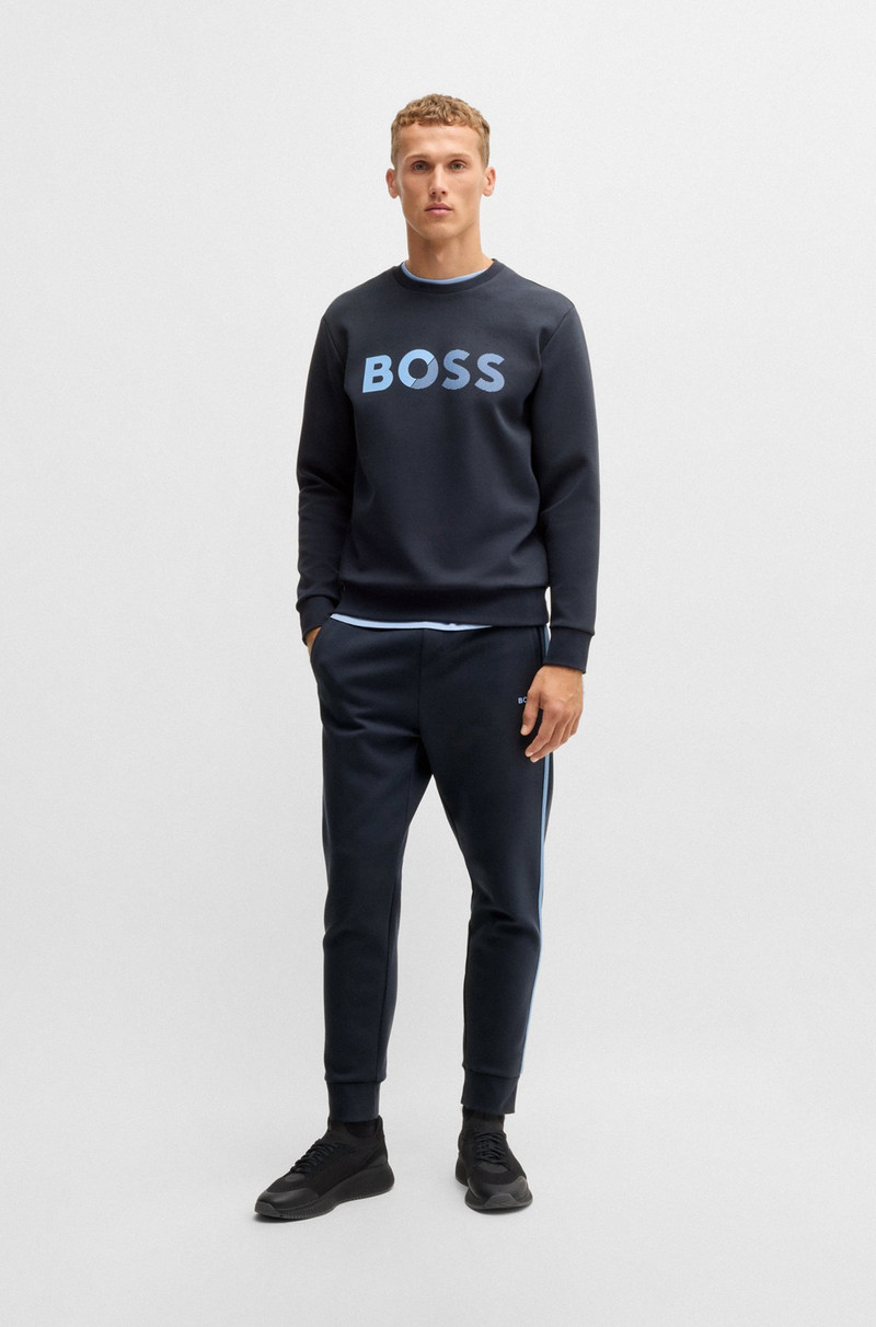BOSS REGULAR-FIT SWEATSHIRT WITH LOGO PRINT outlook