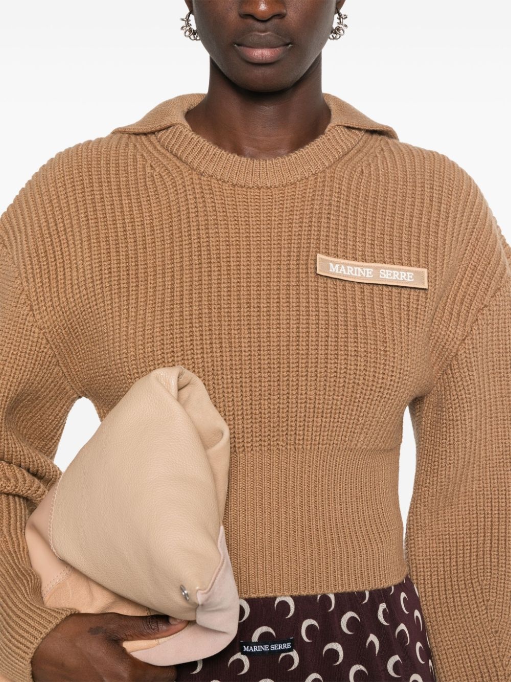 Half Cardigan Knit Sailor sweater - 5