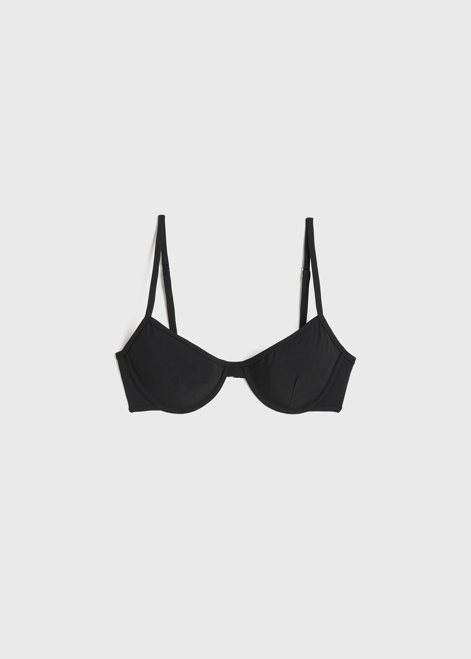 Totême Half-cup bikini top black | REVERSIBLE