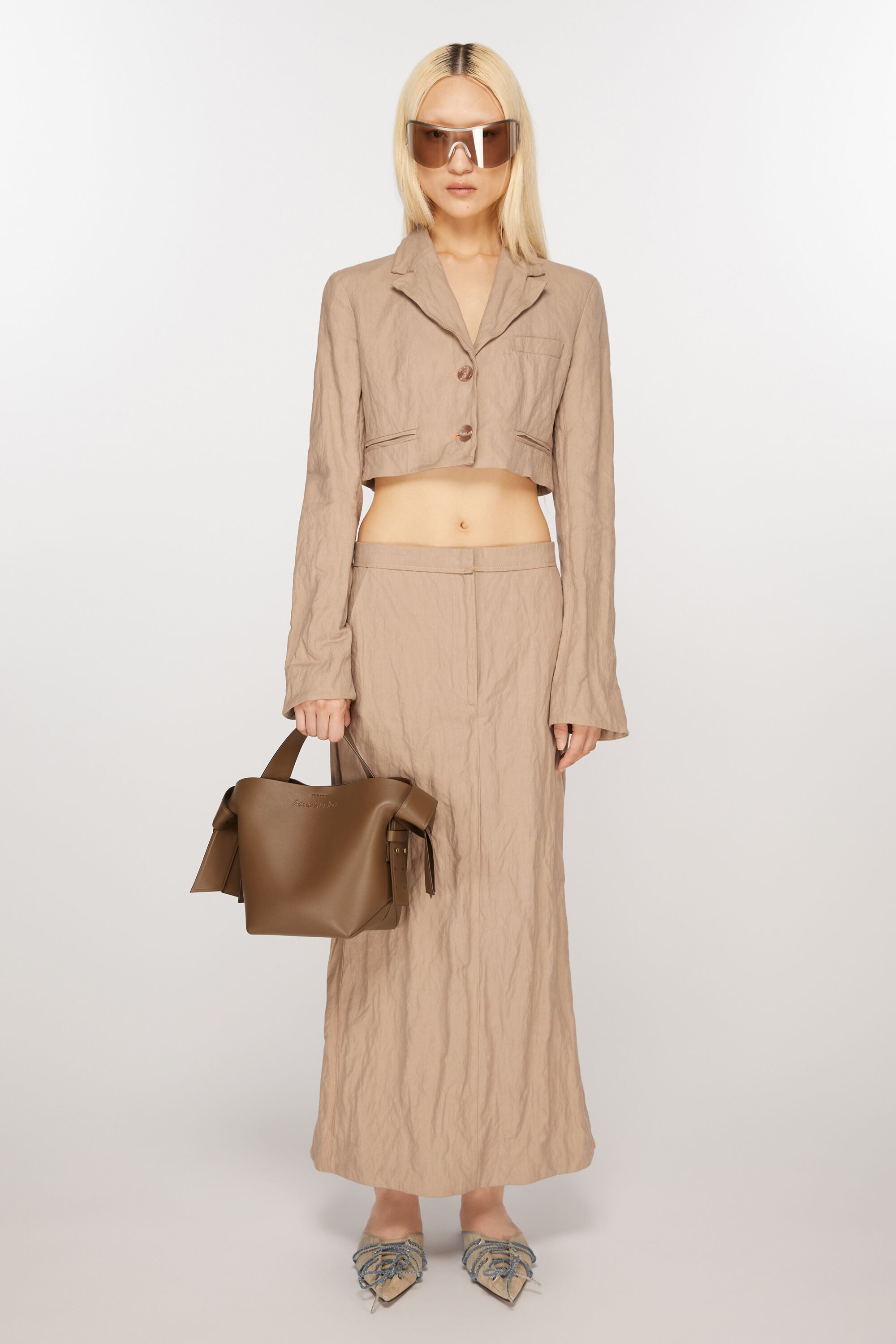 Musubi mini shoulder bag - Camel brown - 2