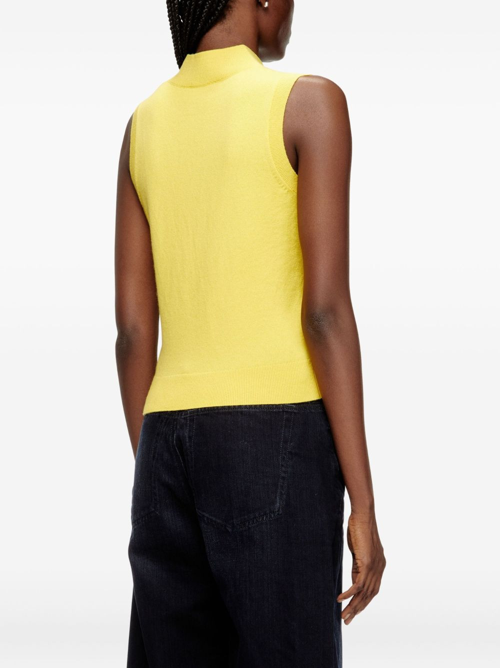 M-Romko-Sl cutout-neckline wool vest - 4