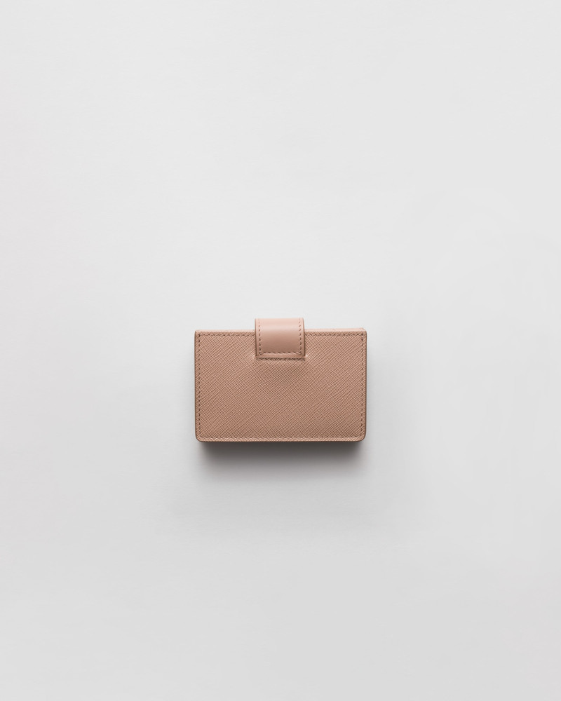 Saffiano and smooth leather card holder 3