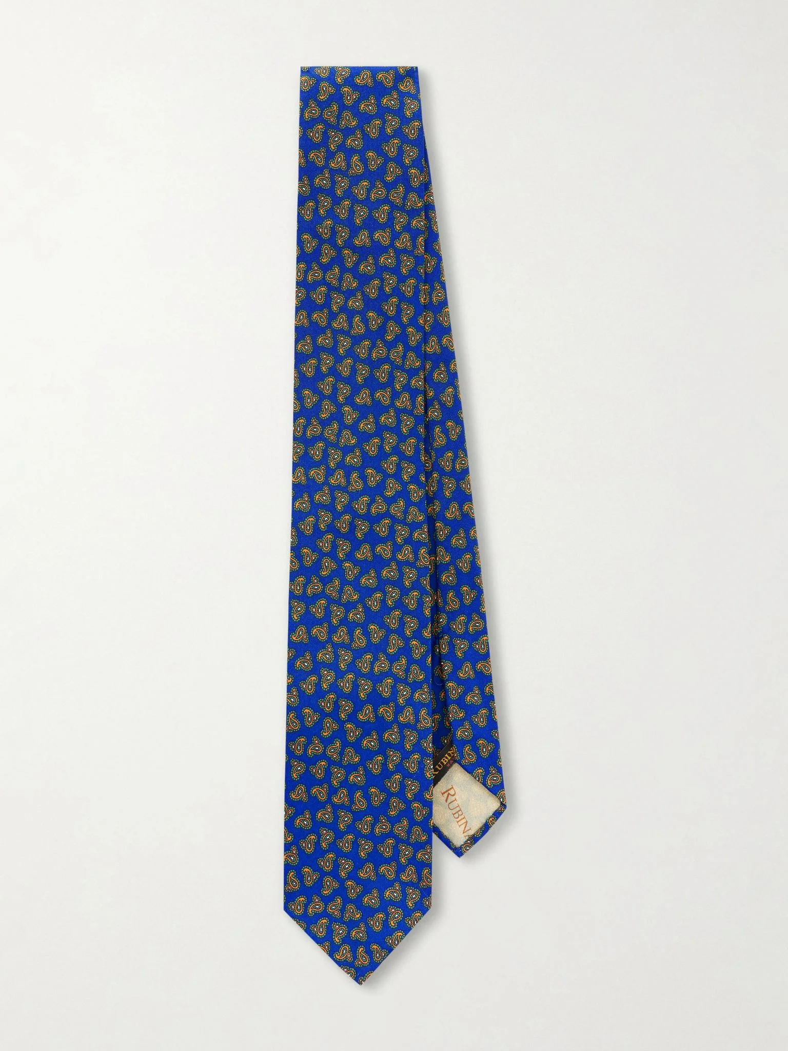 9cm Printed Silk-Twill Tie Blue - 1
