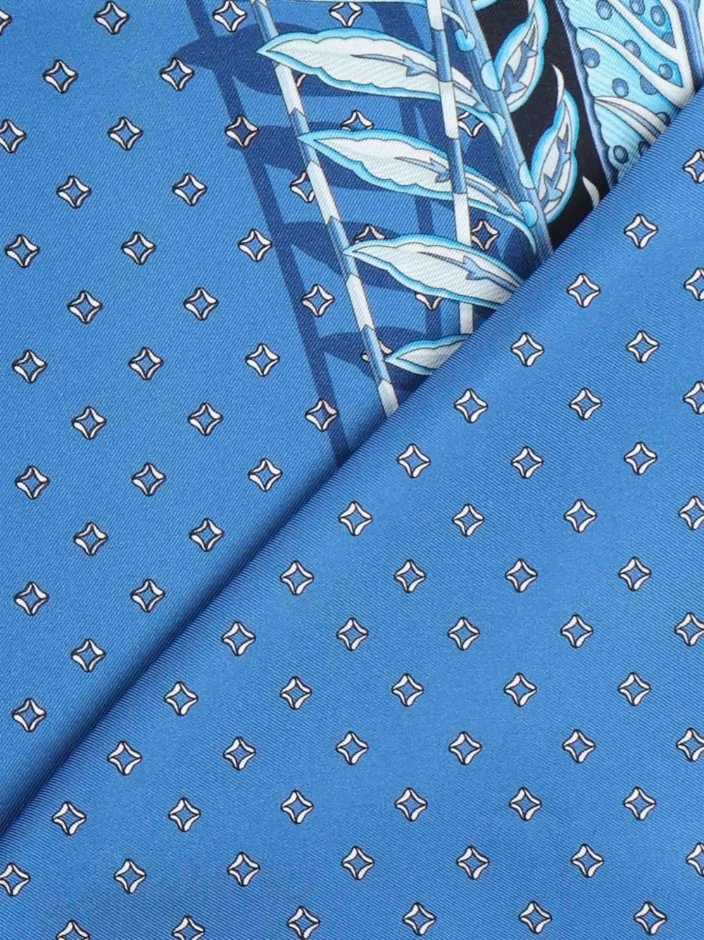 logo-print silk scarf - 3