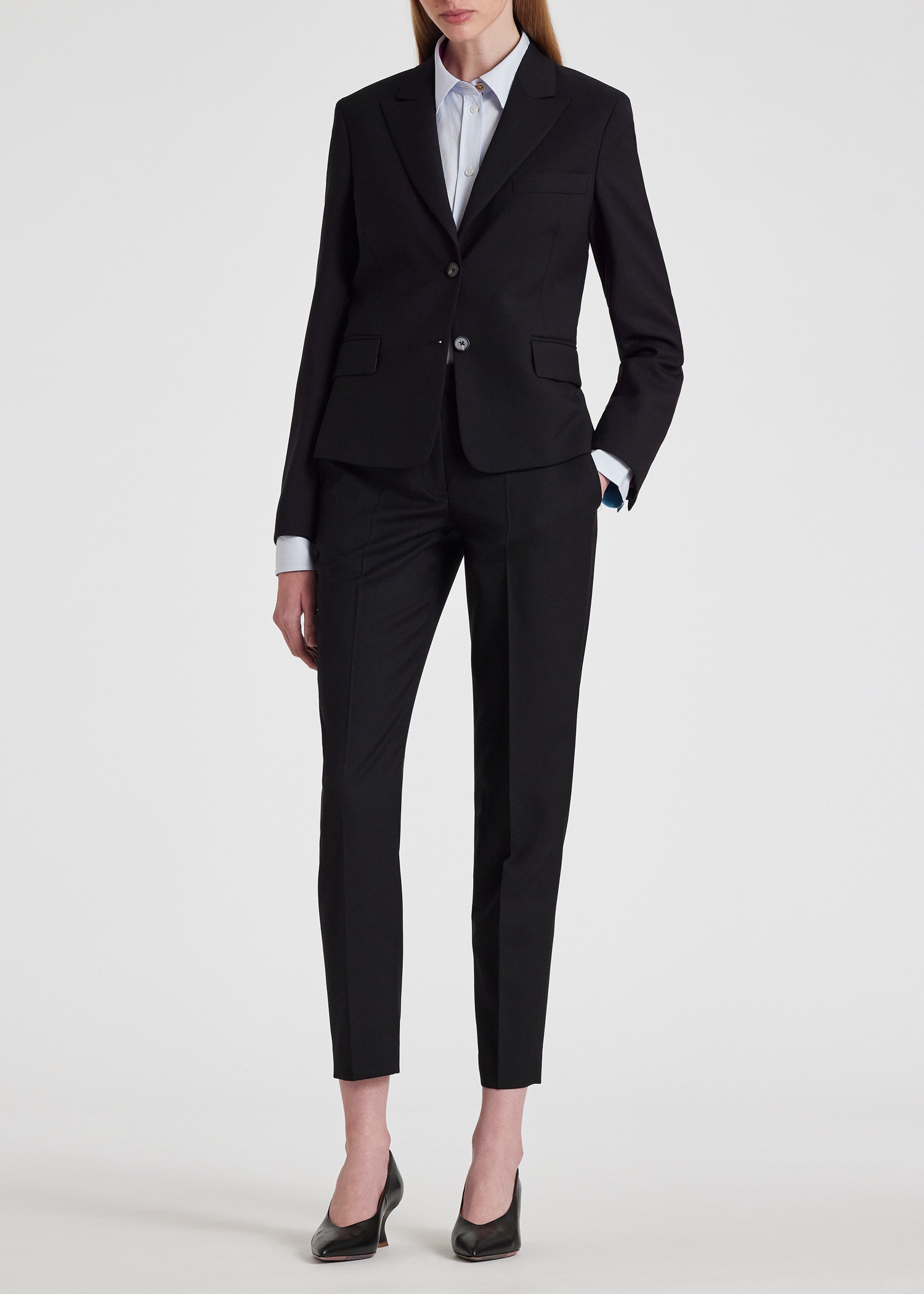 Women's Black Cropped 'A Suit To Travel In' Wool Blazer - 5