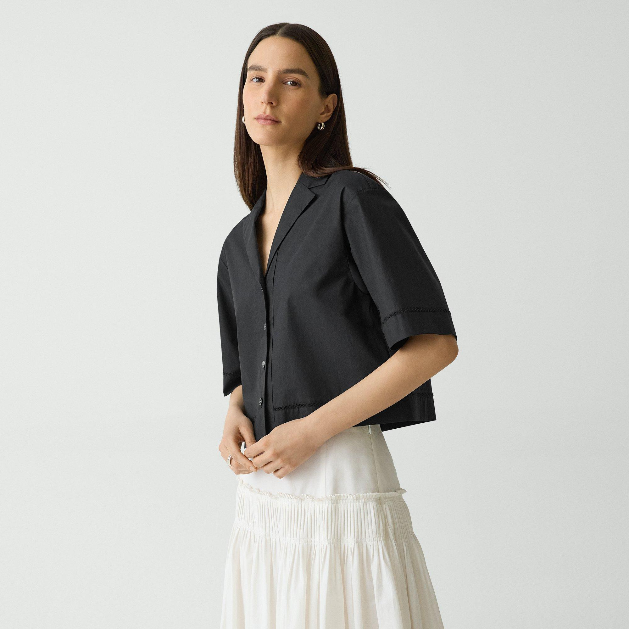Boxy Camp Shirt in City Poplin - 3