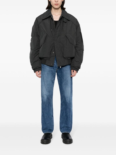 JUUN.J straight-point collar concealed-fastening bomber jacket outlook