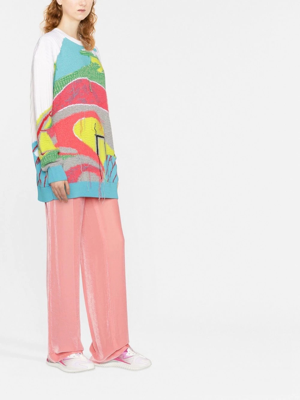 intarsia-knit oversized jumper - 2
