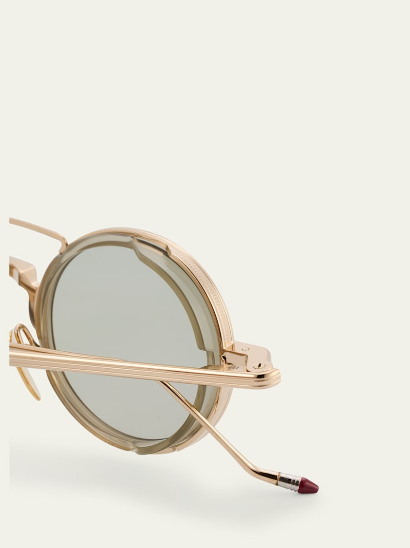 JACQUES MARIE MAGE Men's Ringo 2 Titanium Rectangle Sunglasses outlook