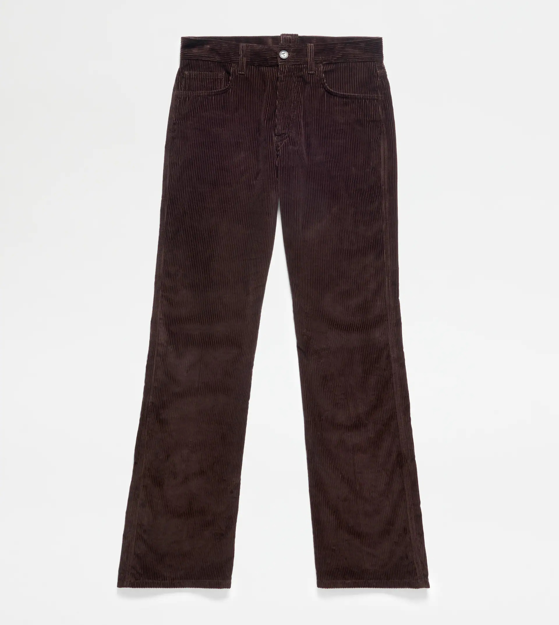 5-POCKET TROUSERS IN VELVET - BROWN - 1