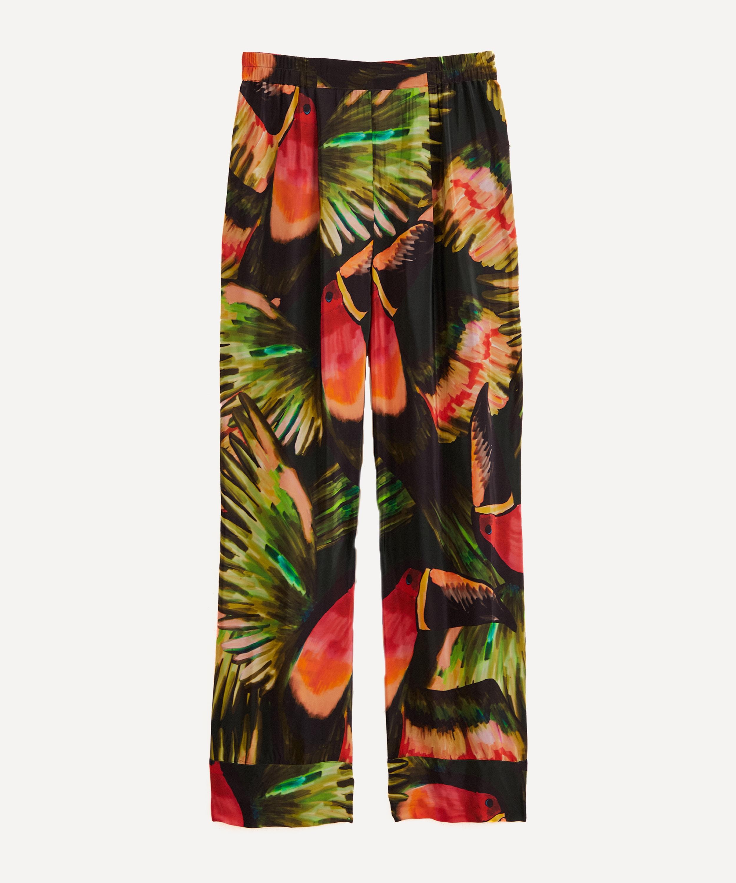 Green Painted Toucans Trousers - 1