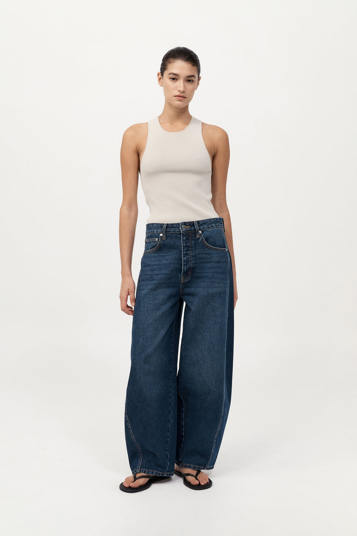 Sculpted Knit Top - Silver - 3