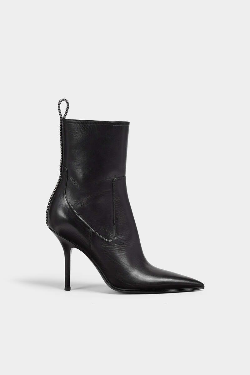ZIP UP HEELED ANKLE BOOTS - 1