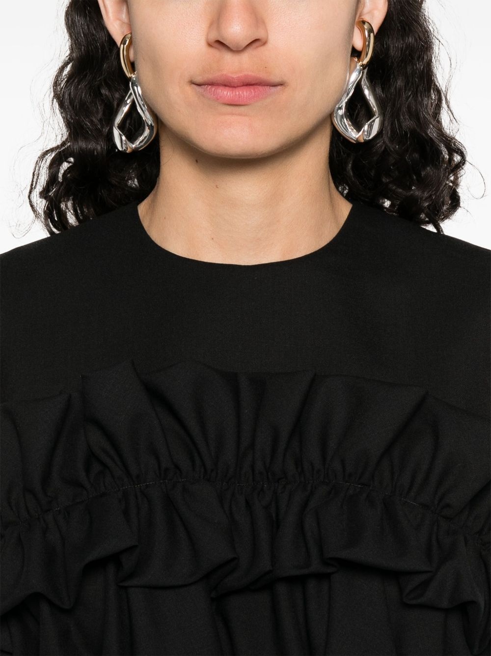 ruffle-detail crop top - 5