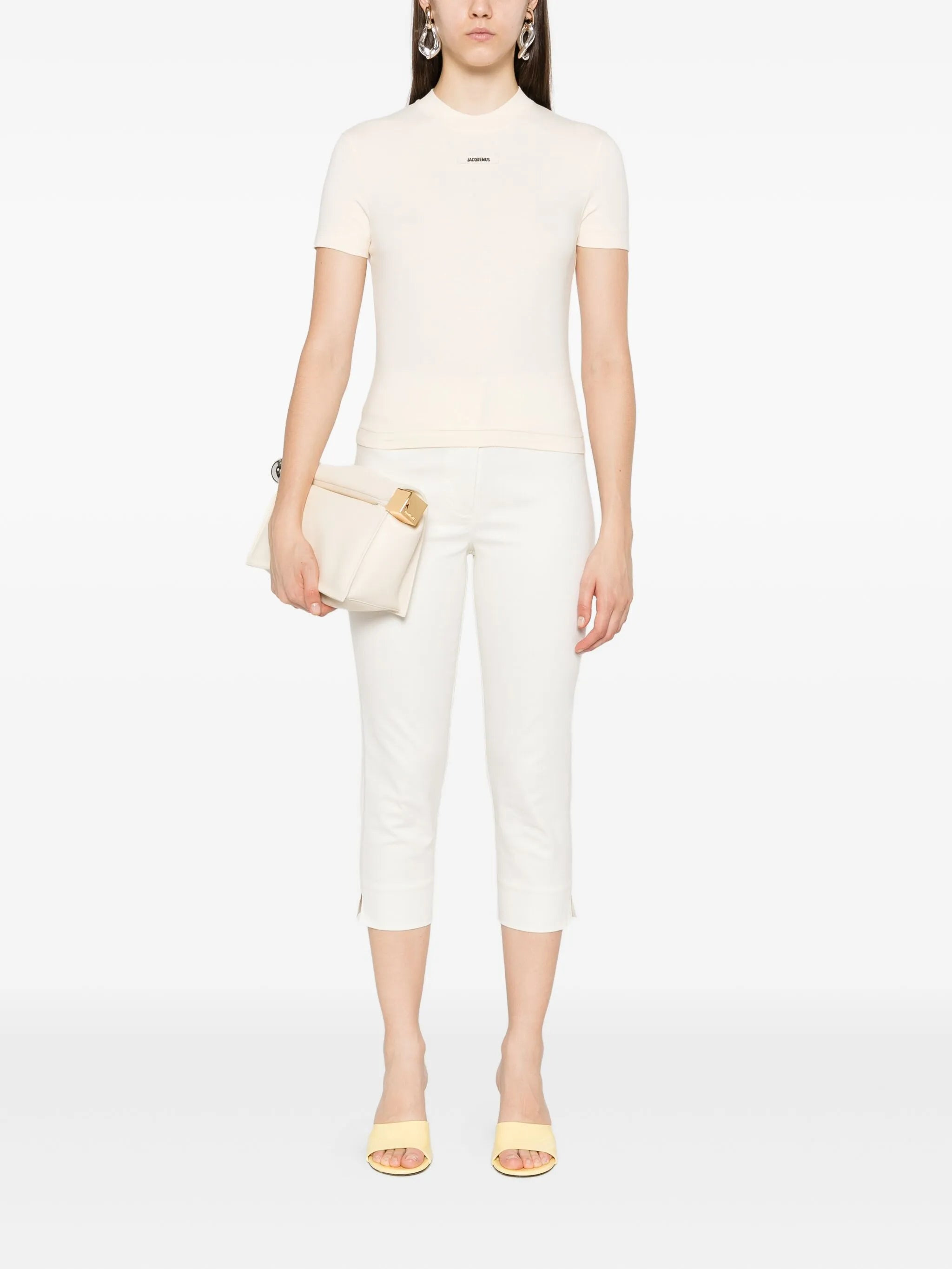 Jacquemus Logo-plaque Cotton T-shirt - 3