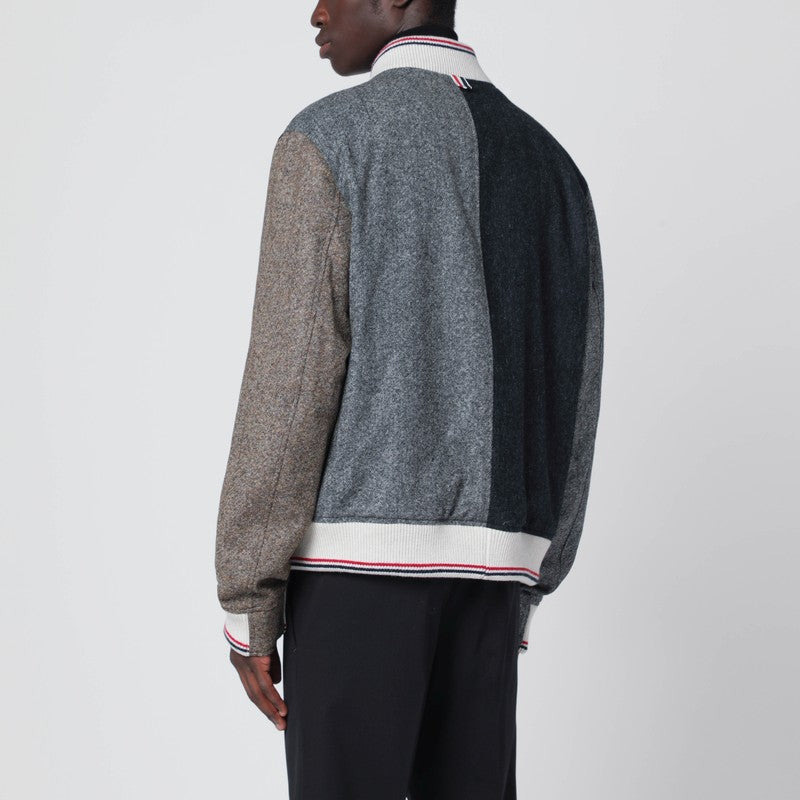 Thom Browne Colour-block wool bomber jacket - 2