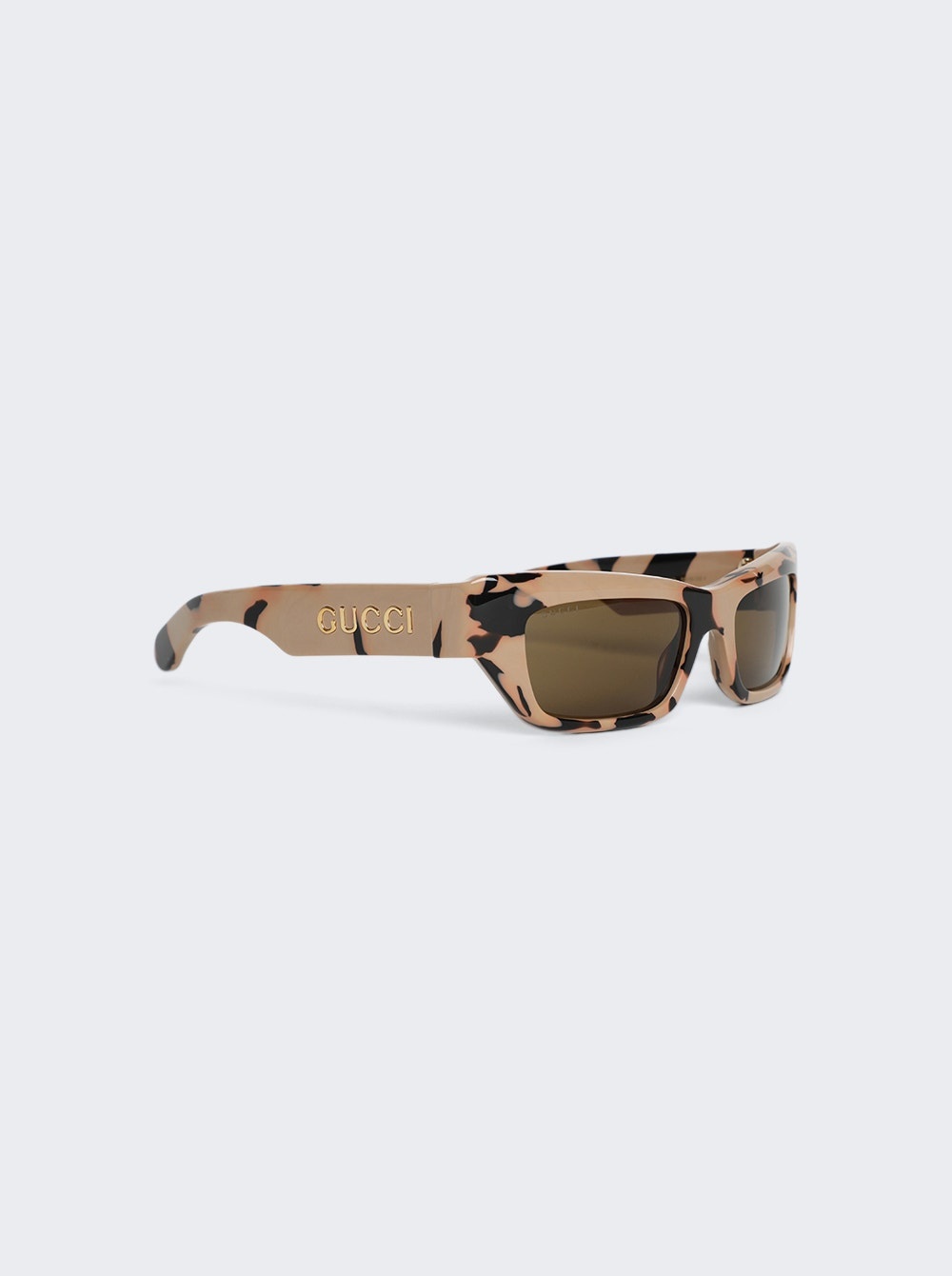 Rectangular Tortoiseshell Sunglasses Brown - 4