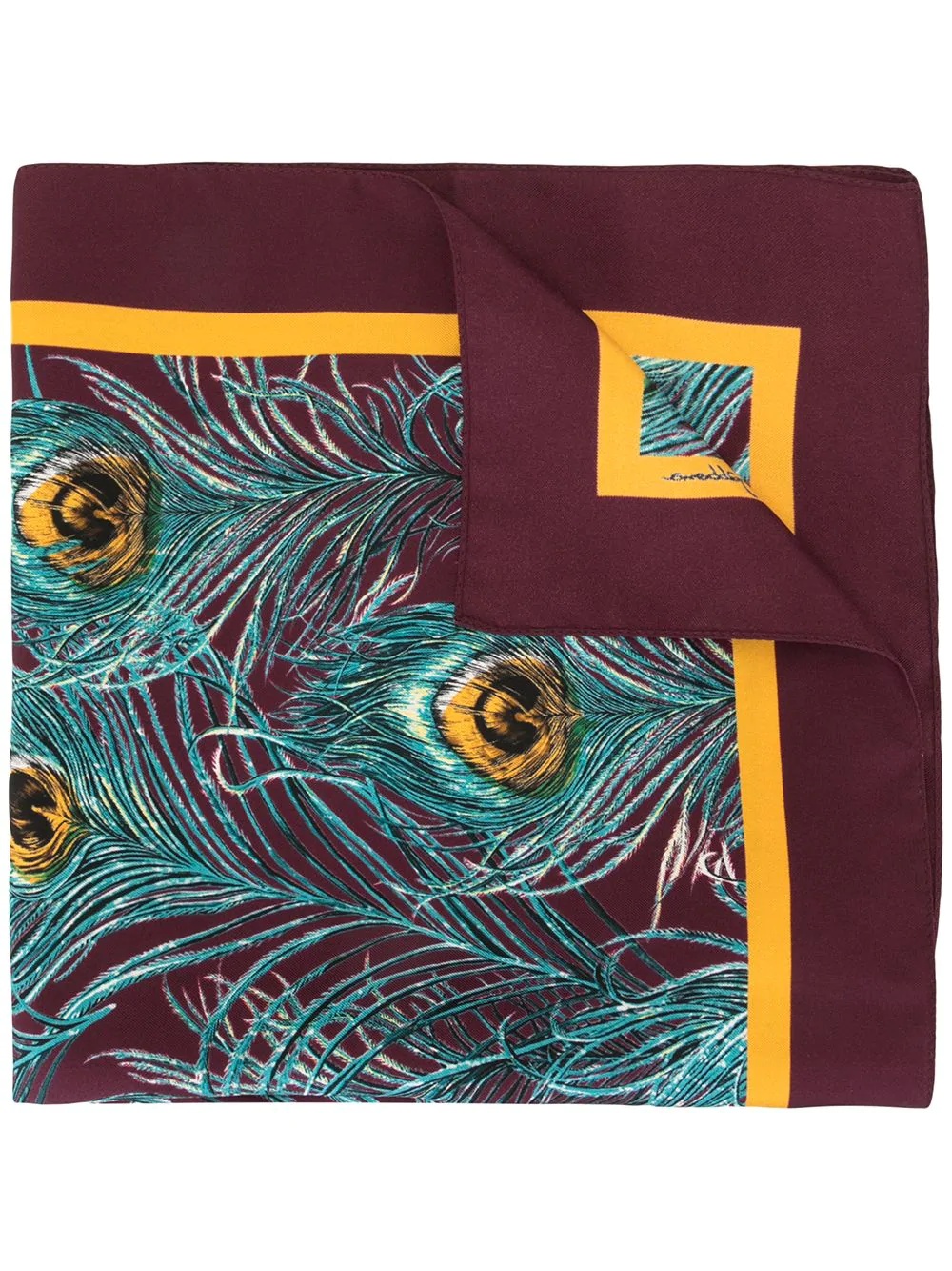 printed silk scarf - 1