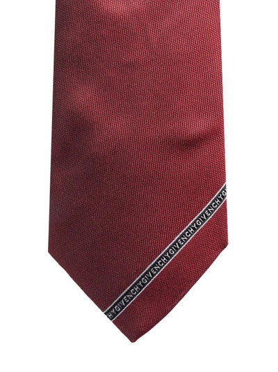 Givenchy logo embroidered silk tie outlook