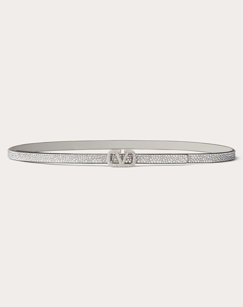 VLOGO SIGNATURE BELT WITH CRYSTALS 10 MM - 1