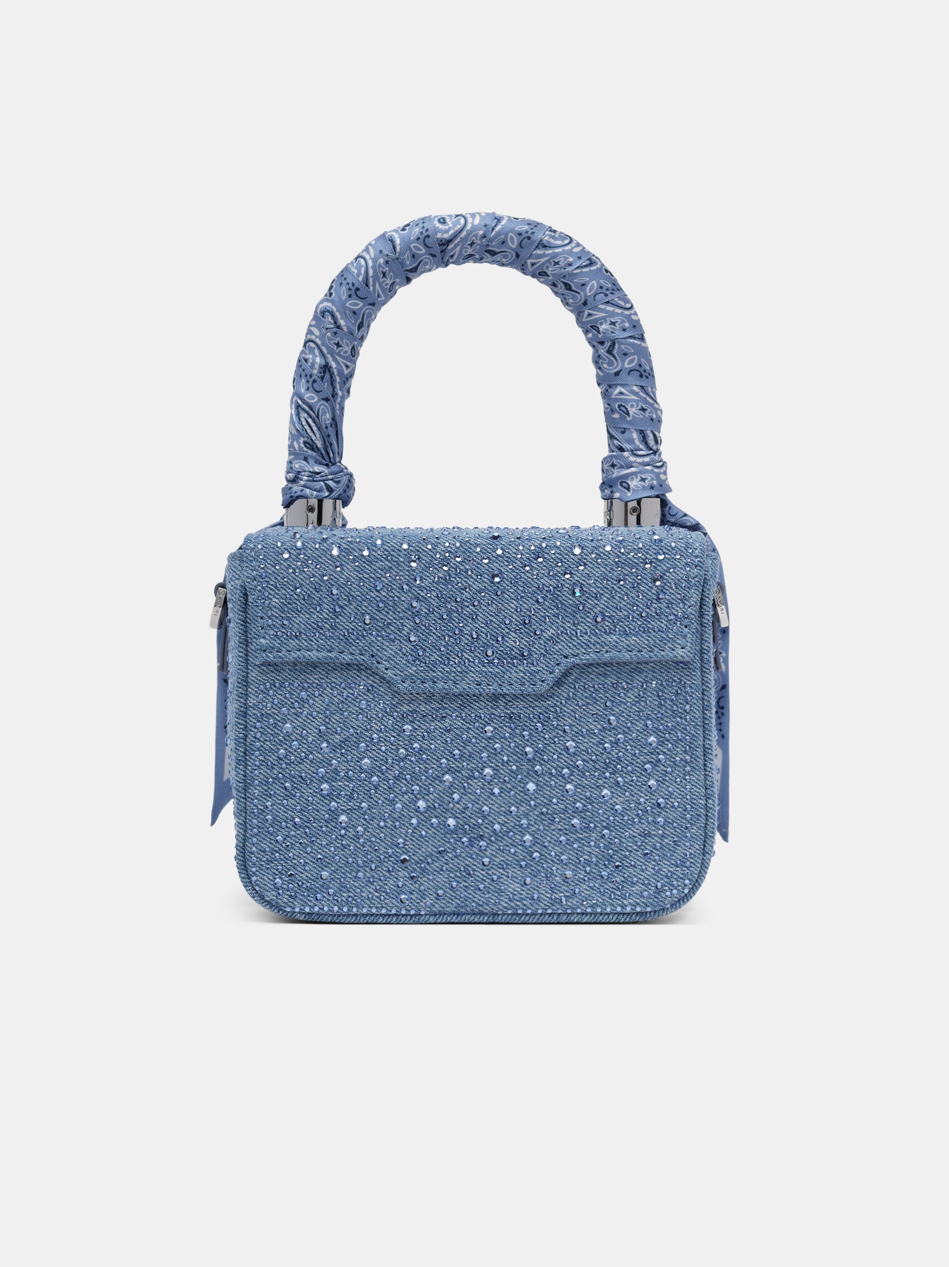 【AMIRI】Micro MA クリスタル装飾レザートップハンドルバッグ Amiri Micro MA Crystal-Embellished Leather Top Handle Bag