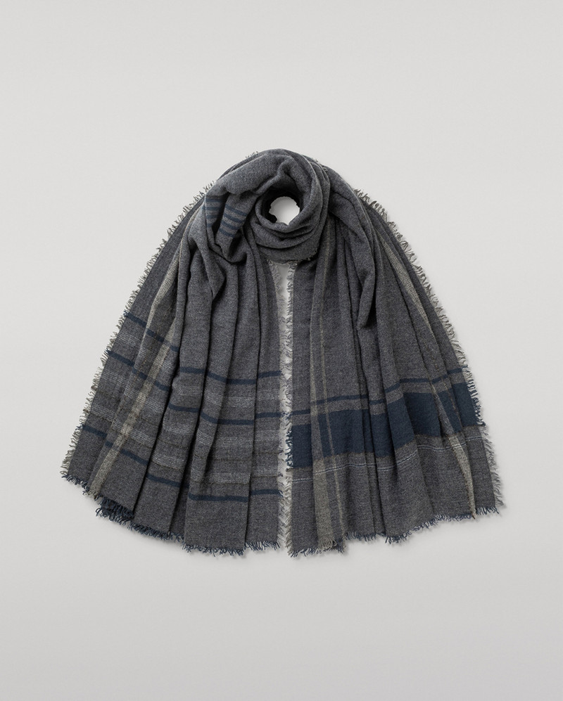 Gullane Dark Cashmere Stole 1
