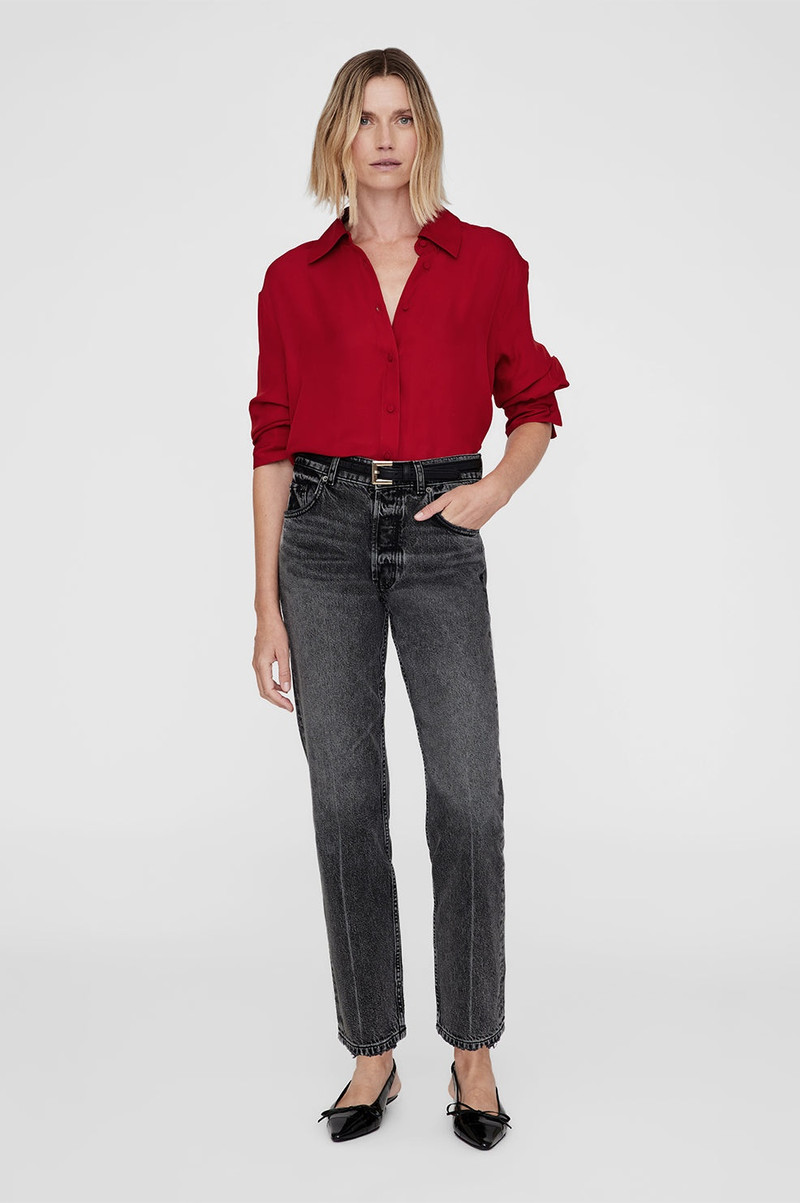 ANINE BING Bridget Shirt - Scarlet Red outlook