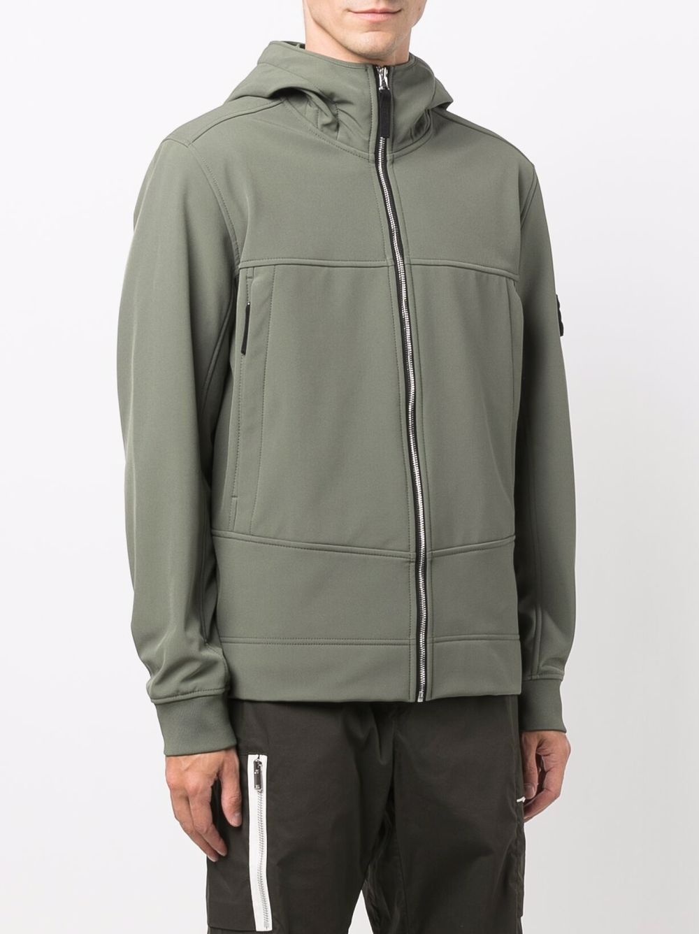 compass badge hooded jacket - 3