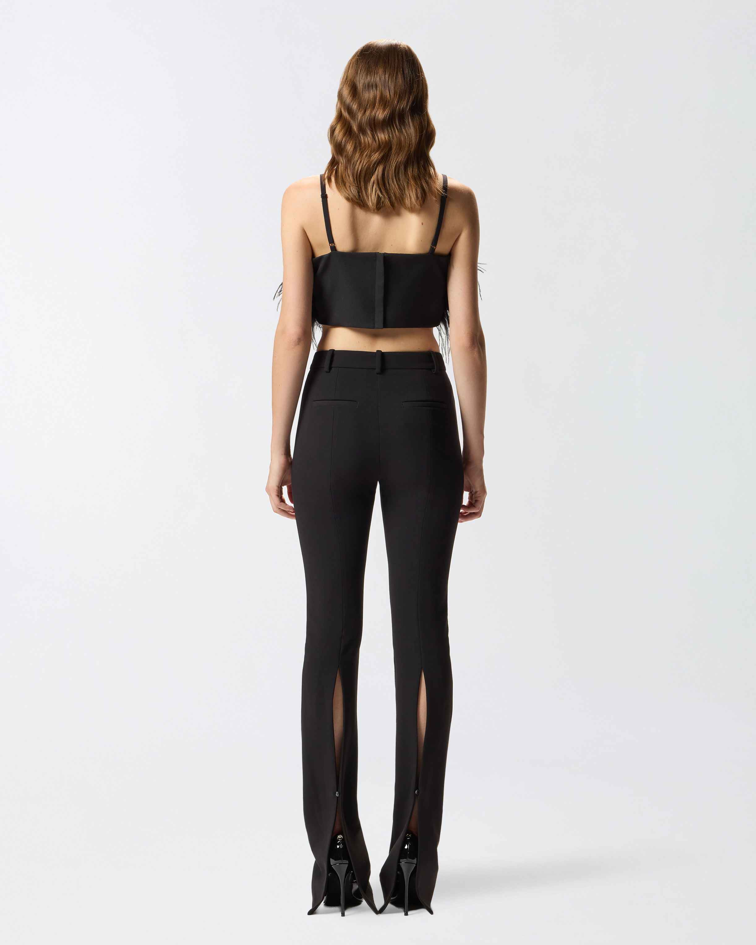CROP TOP WITH FEATHER DETAILING - 4
