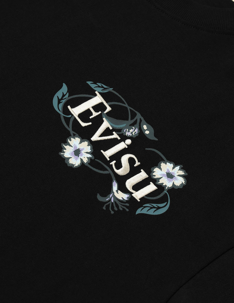 Floral Daicock and Logo Embroidery Loose Fit T-Shirt 7