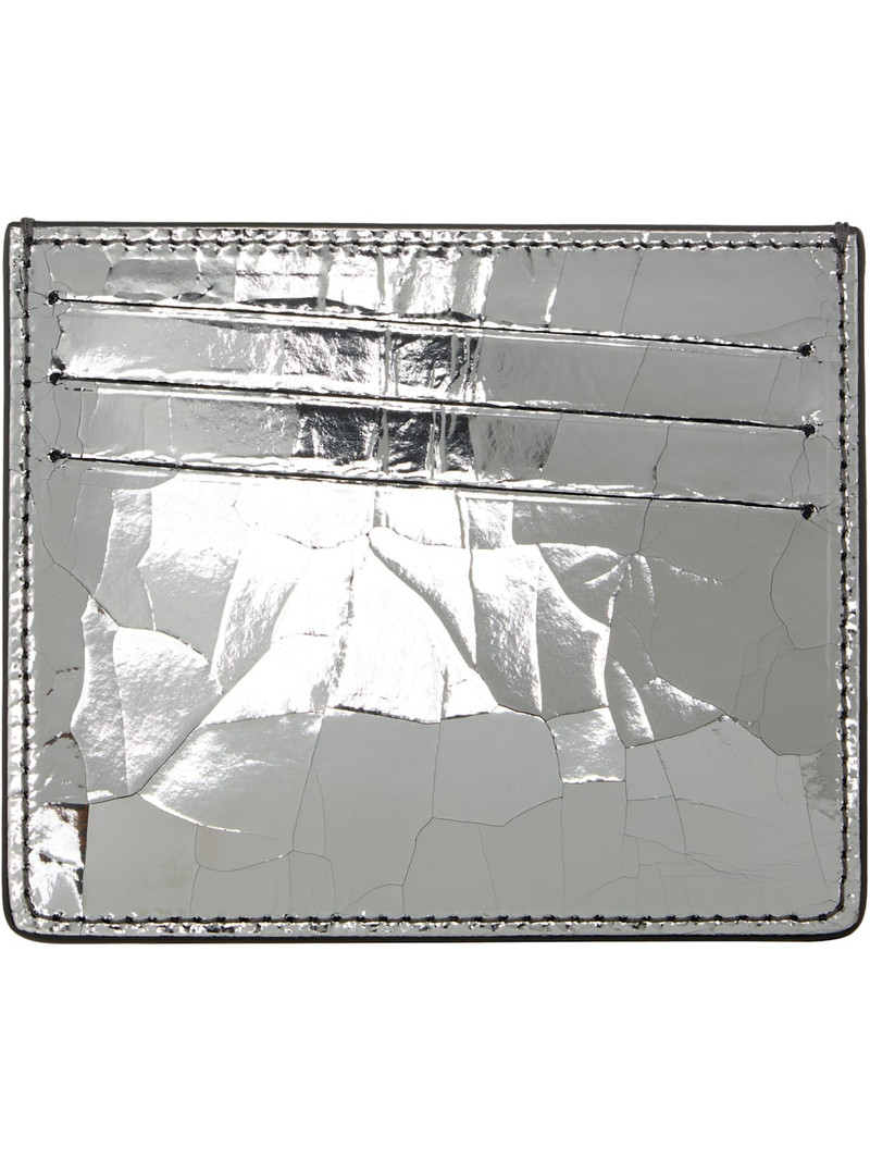 Maison Margiela Silver Four Stitches Card Holder outlook