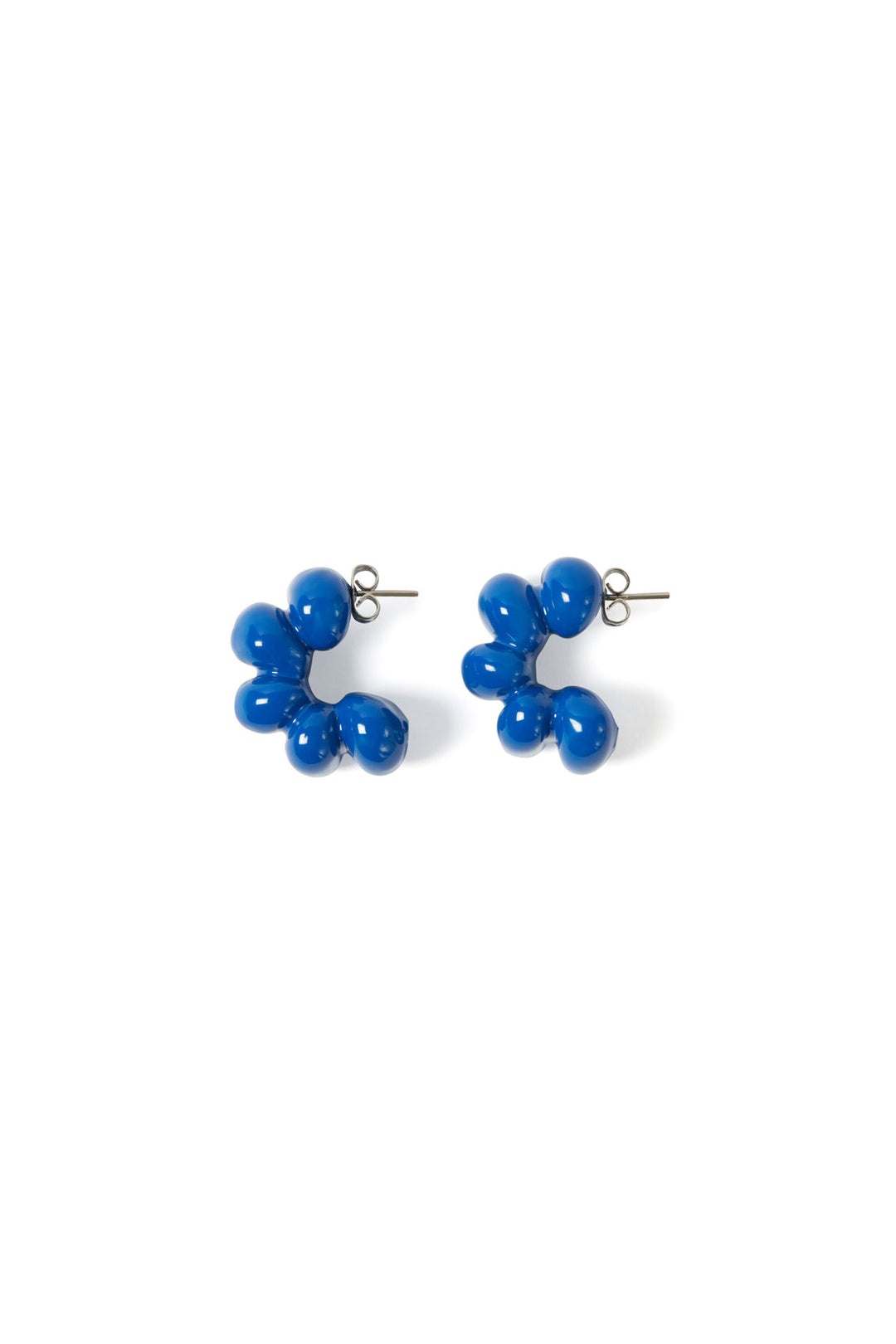 PUFFY EARRINGS / azure - 1