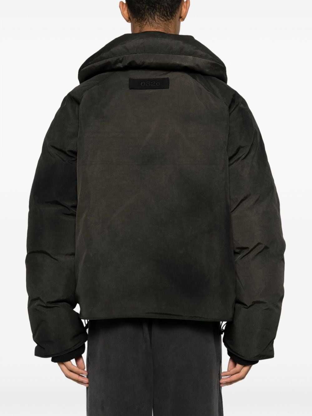 logo-patch feather-down jacket - 4