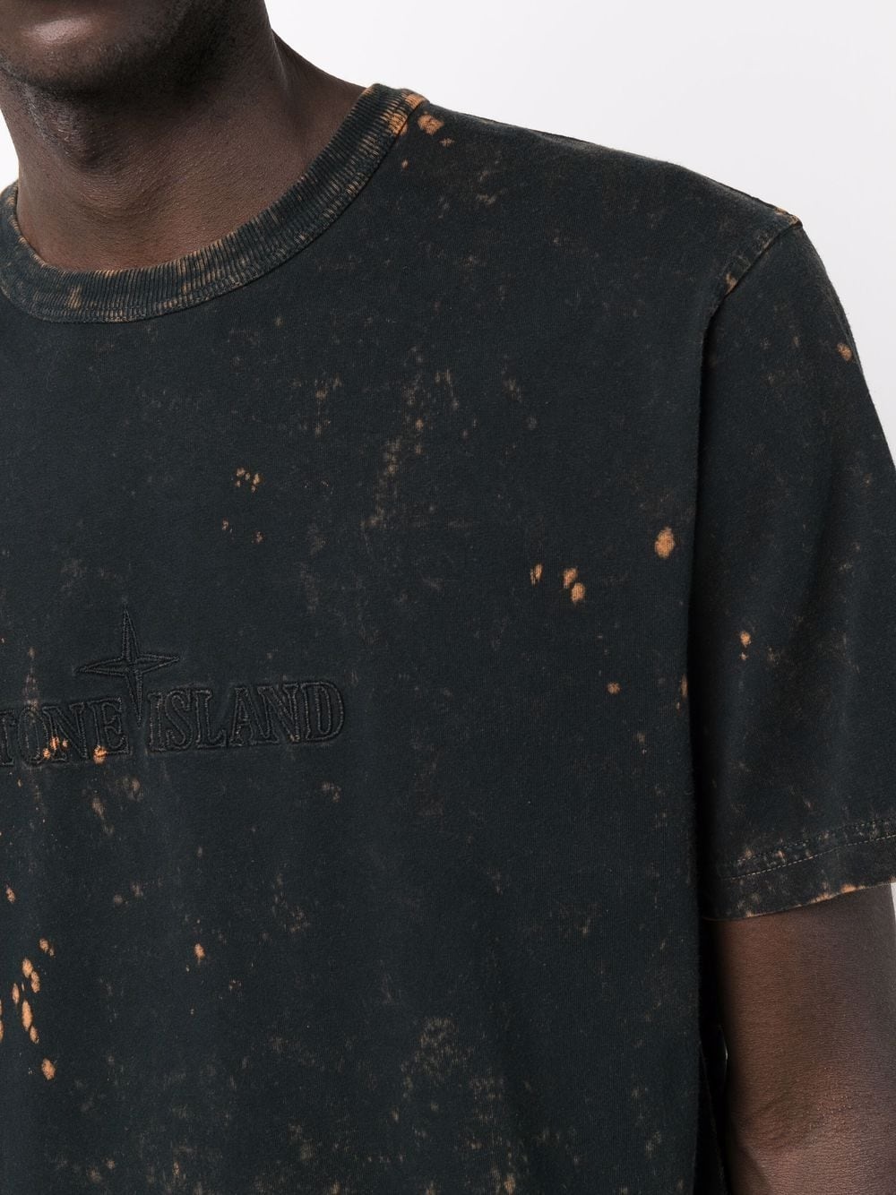 splatter-effect logo-print T-shirt - 5