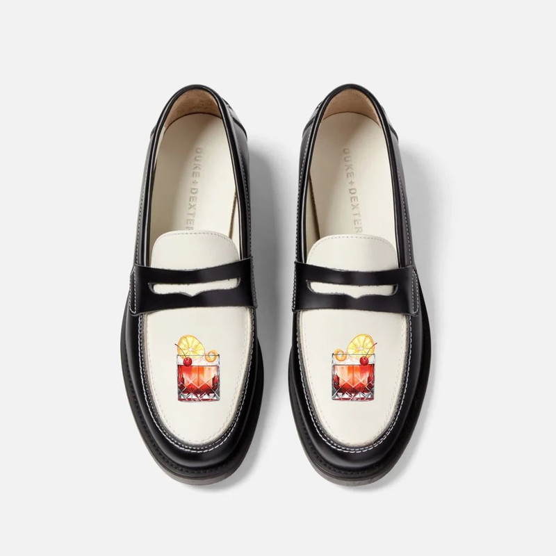 DUKE + DEXTER Hand-Painted Motif Penny Loafer - Women's outlook