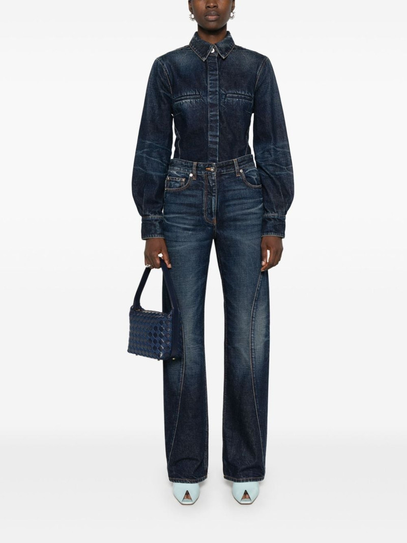 FERRAGAMO whiskered denim shirt outlook