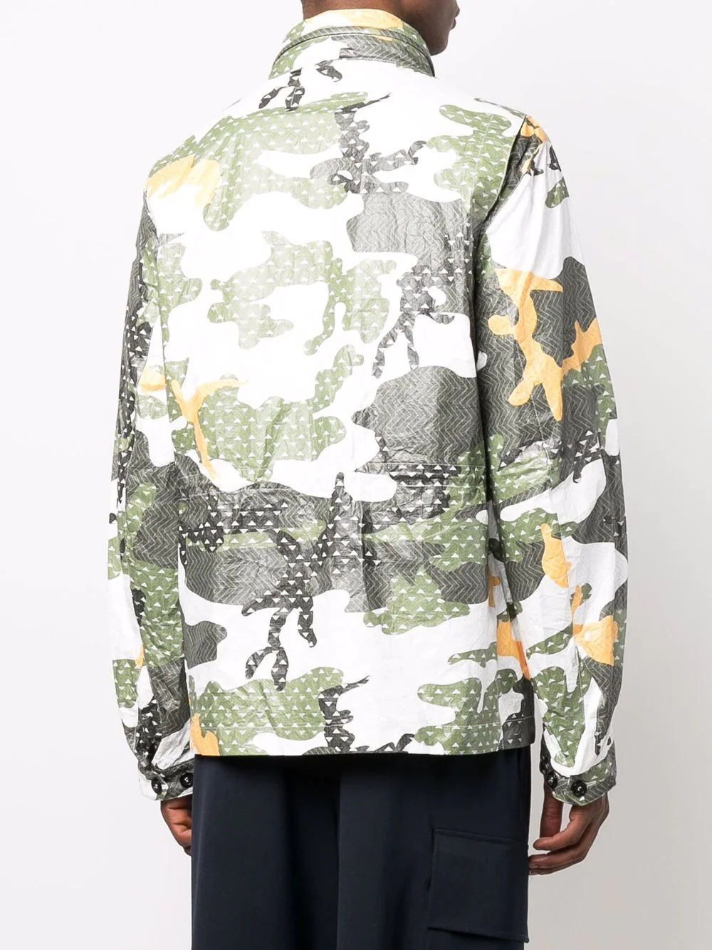 camouflage-print flap-pockets windbreaker - 4