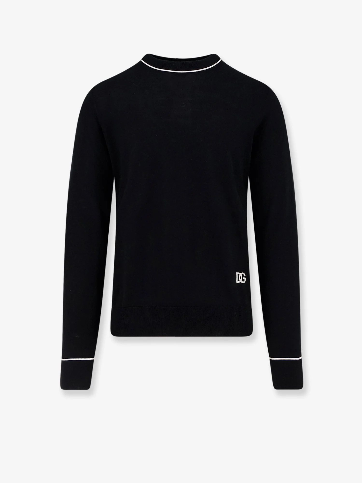 Dolce & Gabbana Virgin Wool Sweater With Embroidered Dg Logo - 1