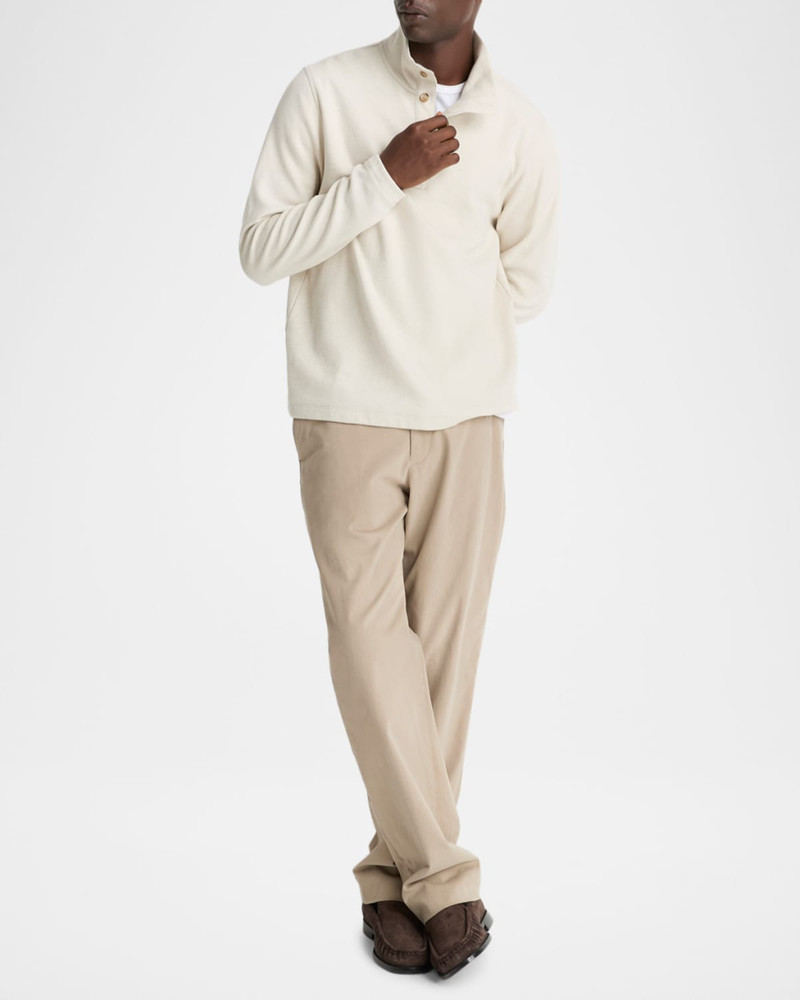 Vince Men's Cotton Four-Button Mock Neck Sweater outlook