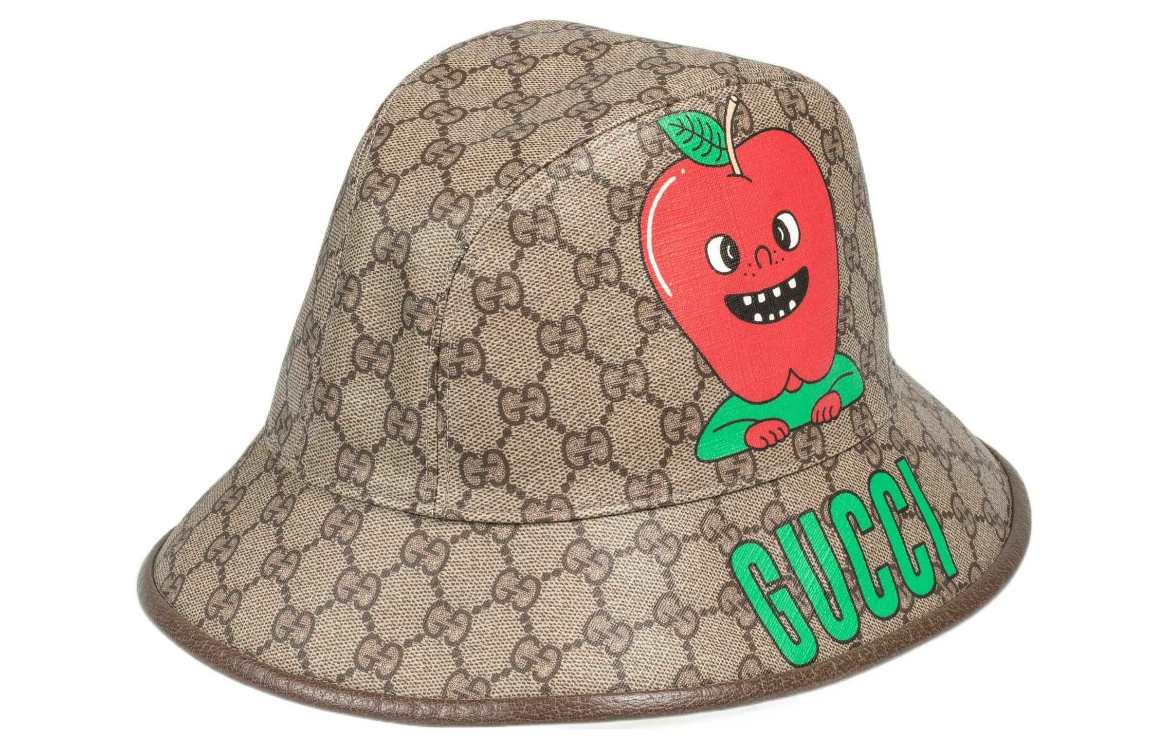 Gucci Apple Supreme Fedora Hat 'Beige Ebony' 700667-4HANT-8964 - 2