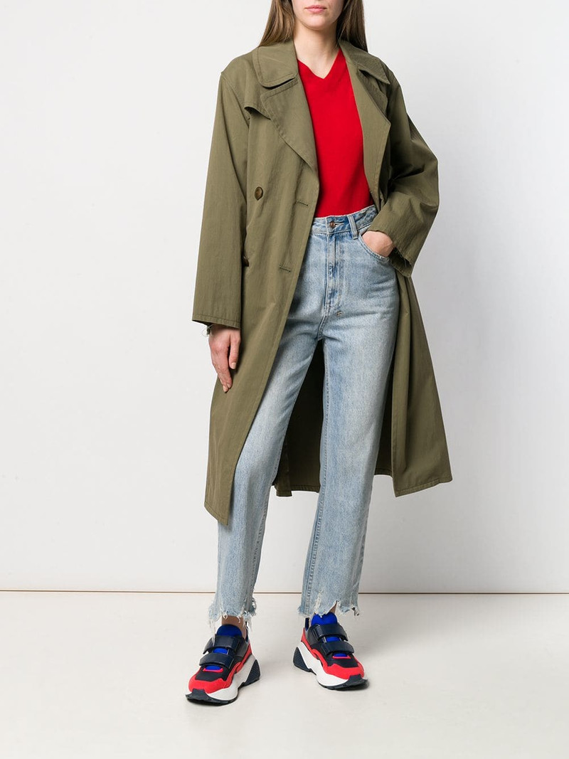 Comme des Garçons PLAY WOMENS V-NECK PULLOVER SLEEVE RED HEART - RED outlook